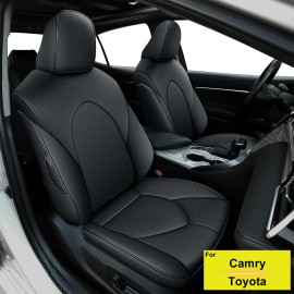 LAONNVIR Car 5 Seat Covers For Toyota Camry XLE XSE 2025-2026 Front & Rear Black Cushion