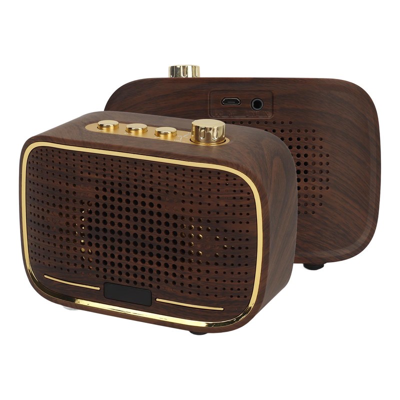 Retro Bluetooth Speaker 1500mah Clear Sound USB Port Mini Wireless