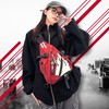 OVER GROUND Reflective Two Tone Casual Convertible Sling Backpack Key
