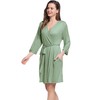 Amorbella Short Bamboo Viscose Robe Ultra Soft Thin Lightweight Sleepwear