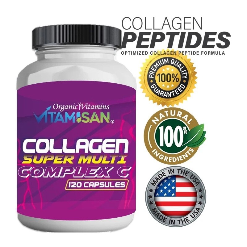 VITAMISAN Collagen Peptides Pills 1500mg Hydrolyzed Anti Aging Capsules Types