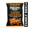 Pork King Good Nacho Cheddar Pork Rinds Chicharrones 7oz Family