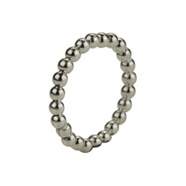 SILBERMOOS Women's Ring Ball Ring Stacking Ring Shiny 925 Sterling Silver, Sterling Silver, Not applicable