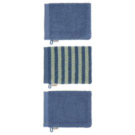 Sterntaler Emmilius Donkey Wash Mitt Made of Terry Cloth (Cotton), Children's Wash Cloth in Medium Blue, Various Designs Pack of 3