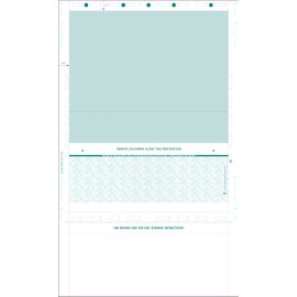Pressure Seal Checks - EZ Fold, Teal (1000 Sheets) (8.5" X 14") 28# - MOCR Bond