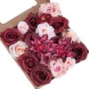 Fake Flowers Combo Box Silk Mix Roses Dahlia Flowers Spring