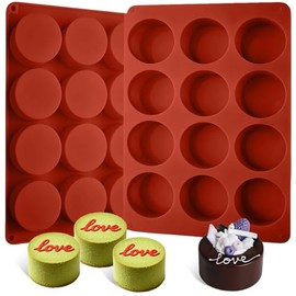 2 Piezas Moldes de Silicona, Moldes de Silicona para Hornear de 12 Cavidades, Molde de Silicona para Jabones, Adecuado para Hornear Pasteles, Dulces, 