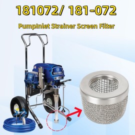 6 Pack 181072 Inlet Strainer Screen Filter for UltraMax 795 1095 1595 GMAX 3900 5900 Ultra 750 1000 1500 Airless Paint Sprayer Suction Hose with 1" NPT Thread Stainless Steel