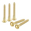 sourcing map Wood Screws M4 x 35mm Slotted Round Head