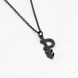 Generic Unisex Pansexual Necklace, Stainless Steel Sign Charm Pendant, Black, Adult, Pansexual Community and Allies, Necklace