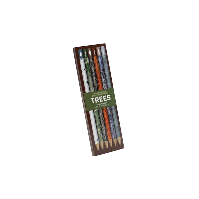 The Unemployed Philosophers Guild Trees Pencil Set - Box Wooden