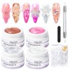 SAVILAND Solid Builder Nail Gel Set: Non-Sticky 4 Color Clear
