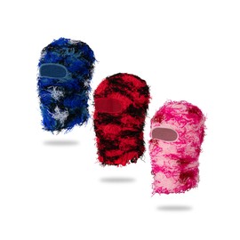 MGBPEI 3 Pack Distressed Balaclava Ski Mask for Men/Women Knitted Full Face Ski Mask Windproof Neck Warmer