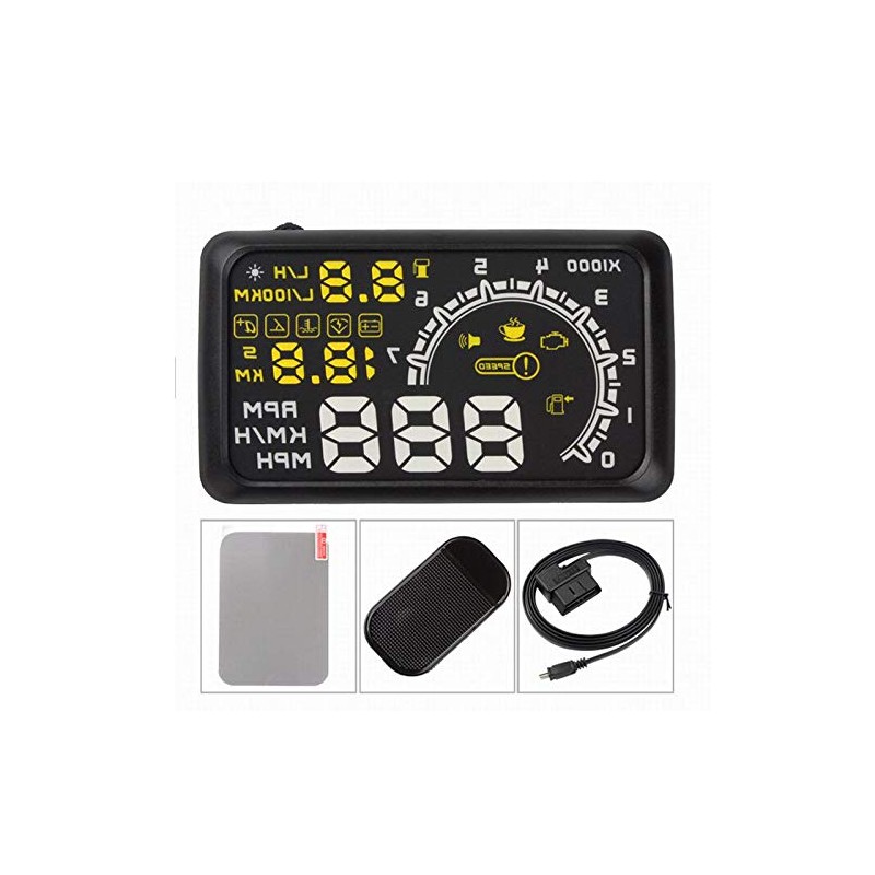 5.5"Big Screen Windshield HUD Head Up Display OBD2 EOBD L/H