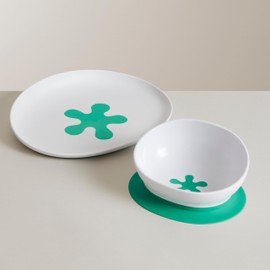 doddl Bowl & Plate Bundle. The 2-in-1 Baby and Toddler Bowl with Suction Toddler Plate - Baby-Led Weaning Plate with Non-Slip Base, Baby Self-Feeding Essentials, Dishwasher-Safe