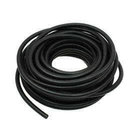 MR DJ 100 FT 3/8" BLACK SPLIT WIRE LOOM POLYETHYLENE TUBING CABLE CONDUIT