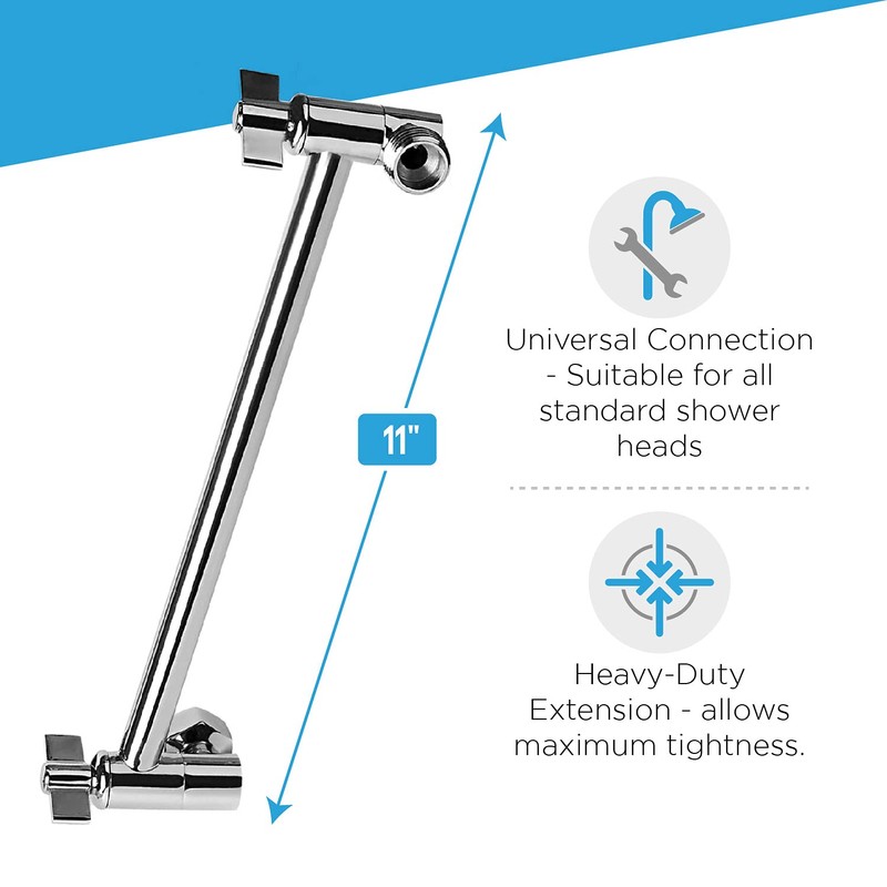 Blue Ocean 11 Inch Shower Arm SA001 Universal Adjustable Height