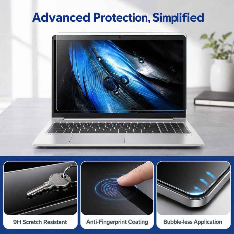 2-Pack 9H Tempered Glass Screen Protector for Dell 14 Plus,