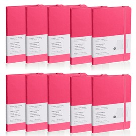 EMOMAS Lined Journal Notebook, 10Pack(Rose Red), 160 Pages, Medium 5.7 inches x 8 inches - 100 gsm Thick Paper, Hardcover
