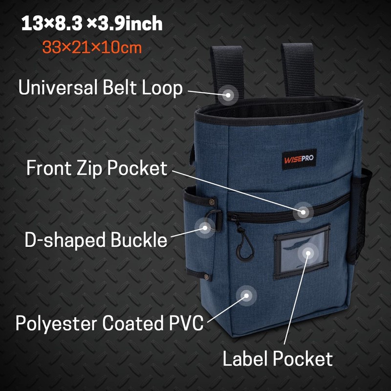 WISEPRO Metal Detecting Pouch Bag, Portable Waist Digger Tools Bag,