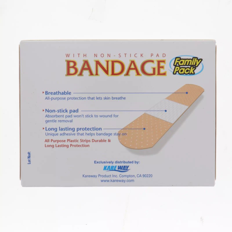 Pure-Aid Family Pack Bandages, Compare to Band-Aid, Pack Of 2