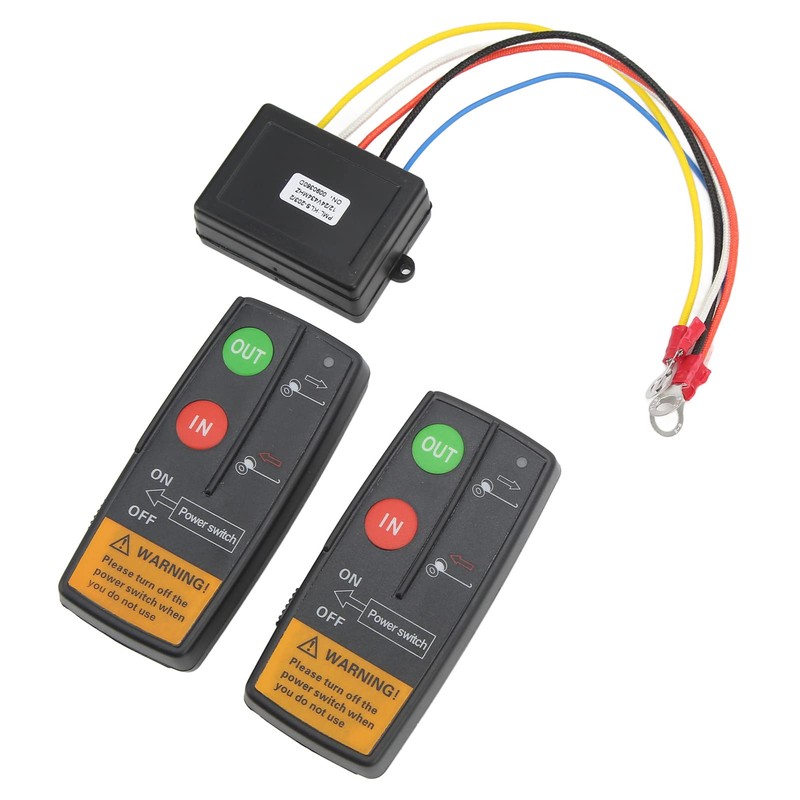 2pcs Wireless Winch Remote Control Kit 12V Recovery Switch Universal