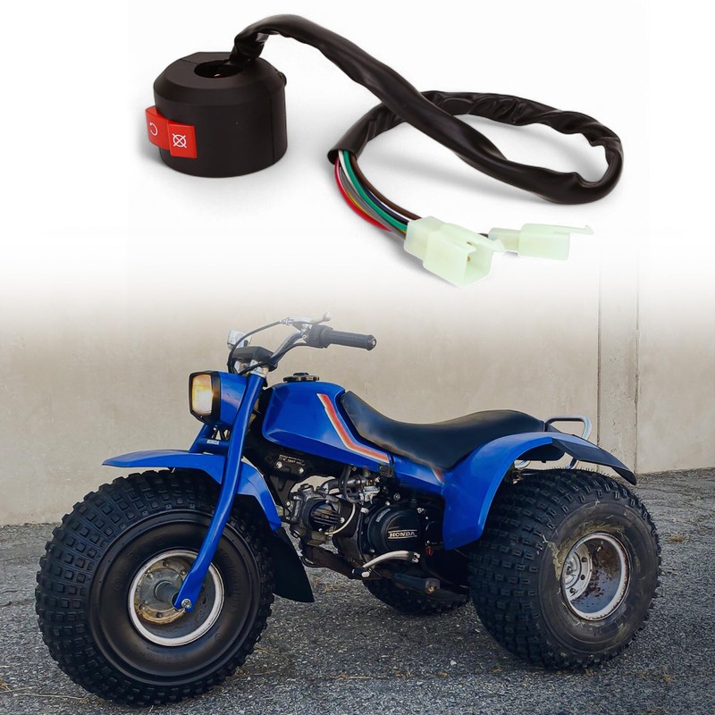 ATV Handlebar Mount Left Starter Kill Light Switch Button –