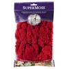 Super Moss (25122) Reindeer Moss Preserved, Red, 2oz