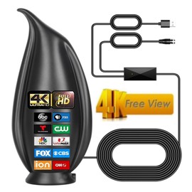 AUTERCO Digital Amplified TV Antenna, 2024 Newest HD Digital TV Antenna Long 460+ Miles Range Reception with Signal Booster, Support 4K 1080P Local Channels and All Old TVs - 16.4FT Coaxial Cable