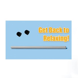 JZSMY Shaft for Intex Pure Spa Hot Tub Impeller Pump Shaft Fix E90 Errors, 1 Stainless Steel Shaft with 2 Rubber Caps