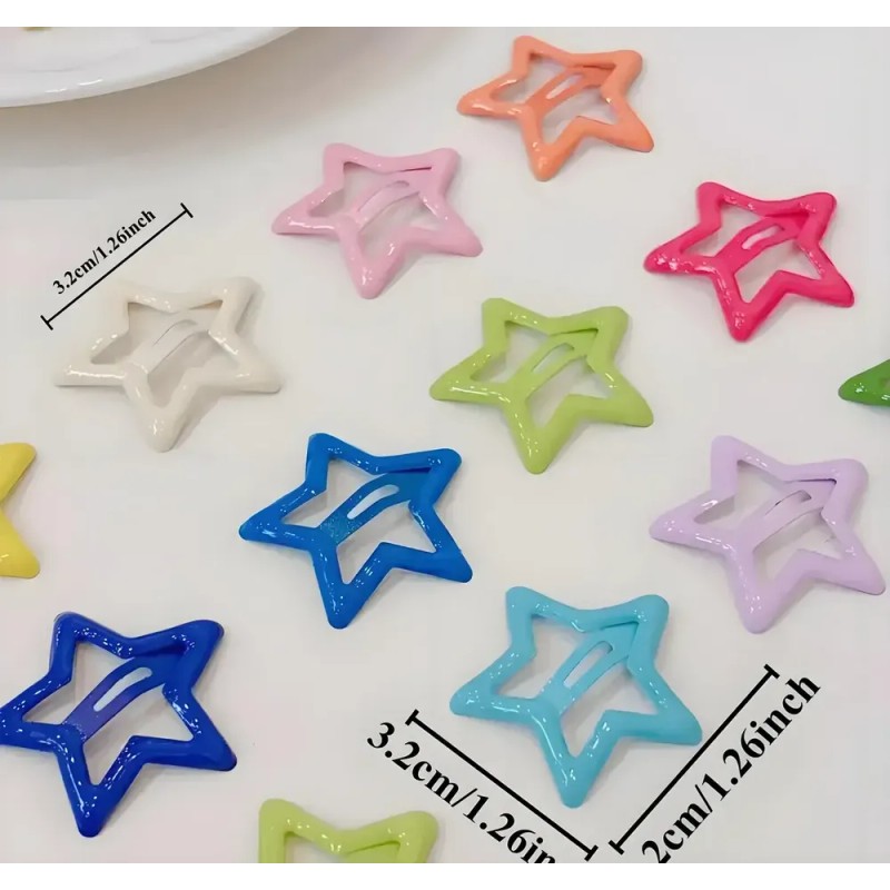 Prendedor Horquilla Para Niñas Con Forma De Estrella 30 Pzs