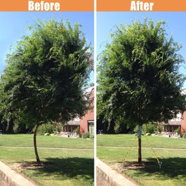 Aoipend Heavy Duty Tree Stakes Kit, Tree Supports for Leaning Tree 3pcs Spiral Metal Stakes-3pcs Tree Straps-40ft Reflective Guy Lines Resistant to Strong Winds Anchoring Kits for Young Trees Tent