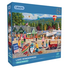 Gibsons Lake Windermere 1000 Piece Jigsaw Puzzle | Lake District Summer Holiday Traditional | Sustainable Jigsaw Puzzle for Adults | Premium 100% Recycled Board | Great Gift | Gibsons Games