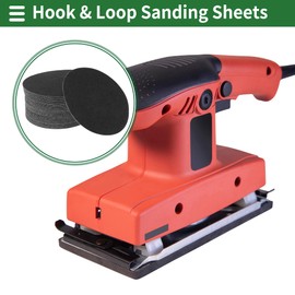 X AUTOHAUX Sandpaper Hook & Loop Sanding Sheets 125x125mm Black 120 Grit Round Efficient Grinding and Polishing Automobile Manufacturing and Repair Woodworking