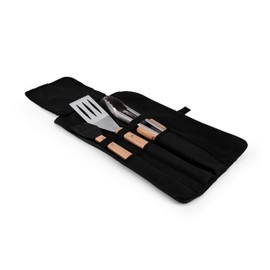 Farberware BBQ Tailgating Set, 3 Piece, Wood and Stainless Steel