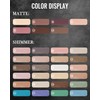 Bastone per ombretto con glitter marrone scuro, girevole, cremoso, effetto