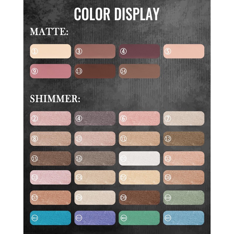 Bastone per ombretto con glitter marrone scuro, girevole, cremoso, effetto