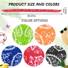 5 Pieces Cooling Neck Wraps, Ice Cooling Scarf Water Soaking Wraps for Neck Bandana Wrap Headband for Women Men, Headband for Hiking Camping Outdoor Hot Summer Indoor Outdoor