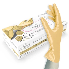 Unigloves FANCY Gold Nitrile Disposable Gloves, Powder Free and Latex Free