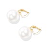 Huge Tomato 16mm Big Pearl Dangle Earrings White Round Pearl