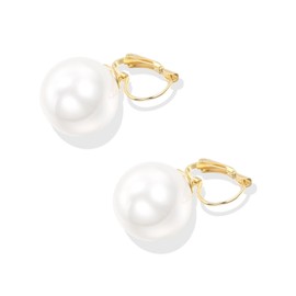 Huge Tomato 16mm Big Pearl Dangle Earrings White Round Pearl Earrings for Women