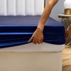 Damier Satin Fitted Sheet 120 x 200 cm Blue Glossy