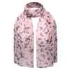 Basic Sense Butterfly chiffon Neck scarf, Peach Pink