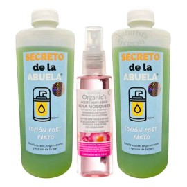 Loción Reafirmante Postparto Eter 2 Pz+ Aceite Rosa Mosqueta