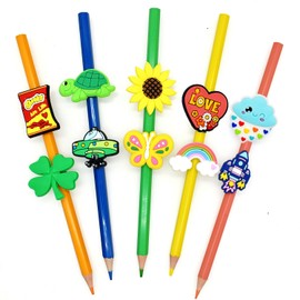 YEALQUE 20/30/45/60PCS Random Cute Pencial Topper Decoation Pencil Toppes Lovely Different Pencil Clip Decoration for Students Gifts Awards (30)