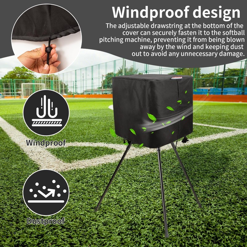 Pitching Machines Cover for Most Softball/Baseball,600D Dustproof Scratch-resistant Waterproof Sun-resistant