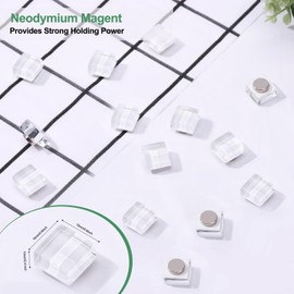 50Pcs Fridge Magnets，Cute Glass Decorative Magnets ，Refrigerator Magnets,Whiteboard Magnets, Strong Holding Power,White