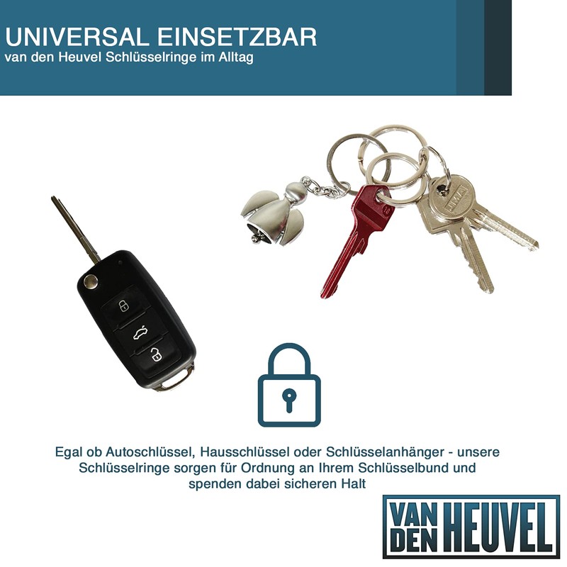 Key Ring 40mm Hardened Nickel-Plated Pack of 25