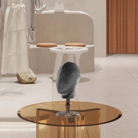 Milageto Mannequin Head Wig Display Stand Detachable Base Stable Display Styling Hat Display Holder Manikin Head Model for Hairpieces , Brown