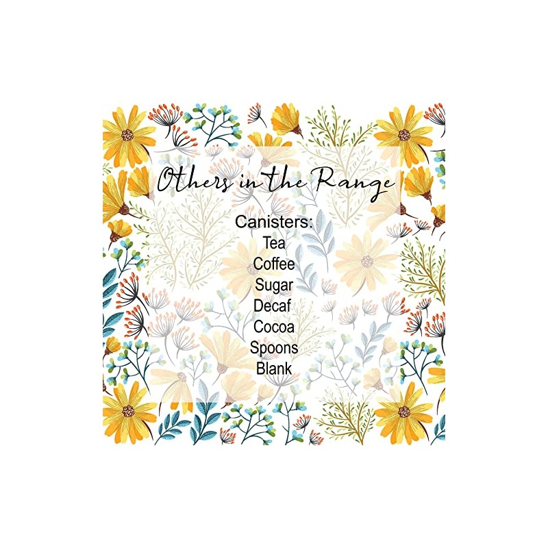 Purely Home Floral Daisies Decaf Canister - White Metal Enamel